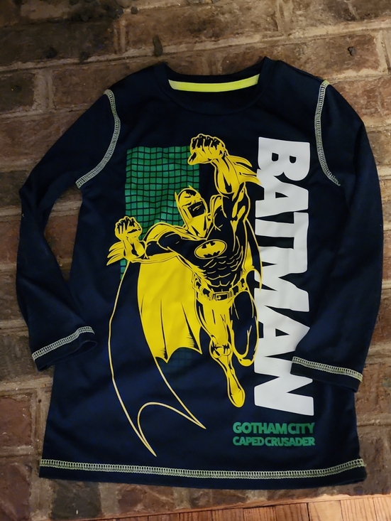jumping beans Other - jumping beans Navy Blue Batman Graphic Tee with Yellow and Green Accents